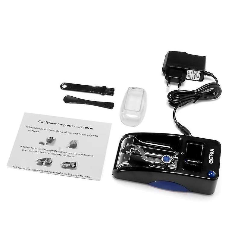 Electric Easy Automatic Cigarette Rolling Machine Tobacco Injector Maker Roller US Plug(Blue)