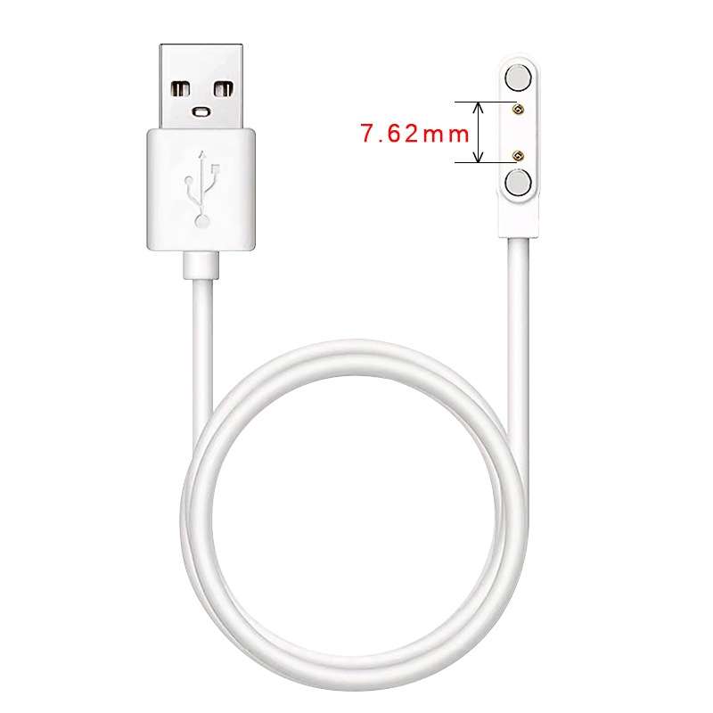 7.62mm 2Pin Universal  Smart Watch Charging Cable Magnetic Suction Interface Cable