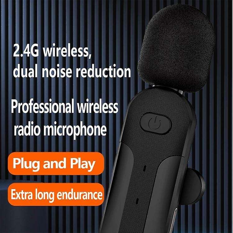 3.5mm Wireless Lavalier Multifunctional Microphone with Bluetooth Expansion(Black)