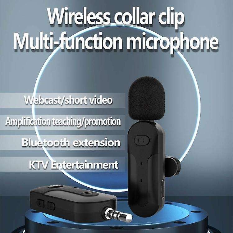 3.5mm Wireless Lavalier Multifunctional Microphone with Bluetooth Expansion(Black)