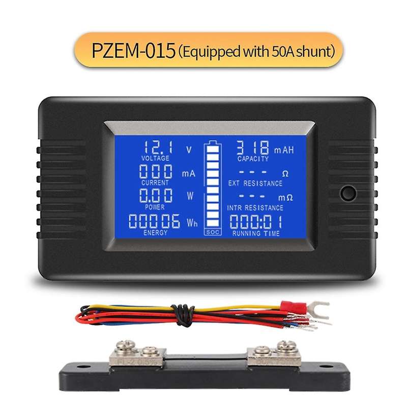 DC 0-200V Voltage Current Battery Tester, Specification: PZEM-015 with 50A Shunt