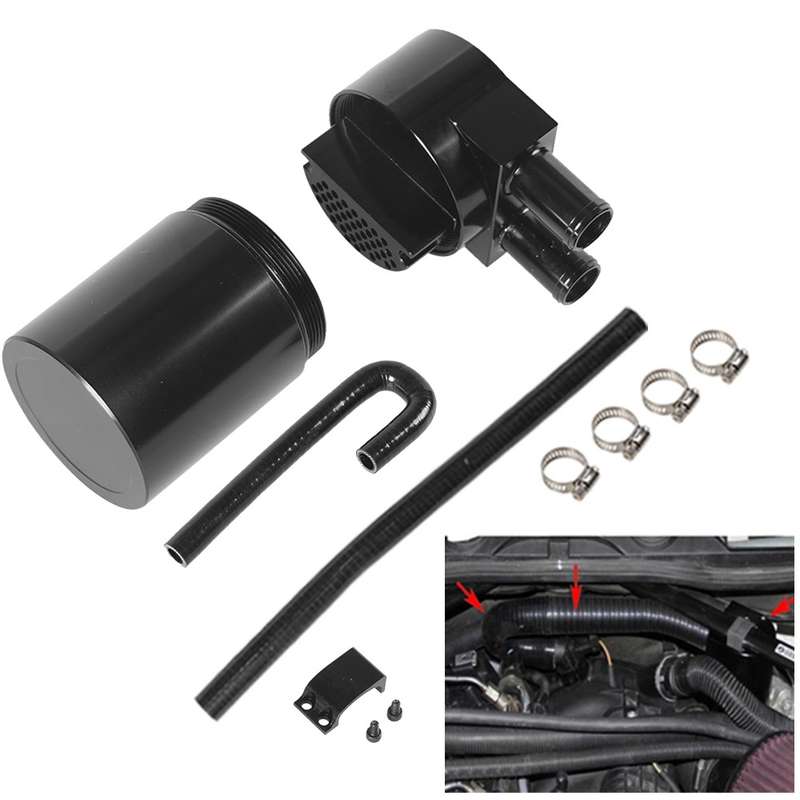 for BMW N54 Car Aluminum Oil Catch Can Oil Filter Tank Breather Tank