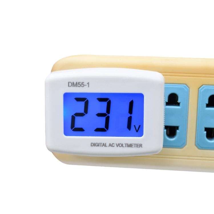 DM55-1 AC 110V- 220V LCD Digital Voltmeter Voltage Tester Detector Meter EU Plug