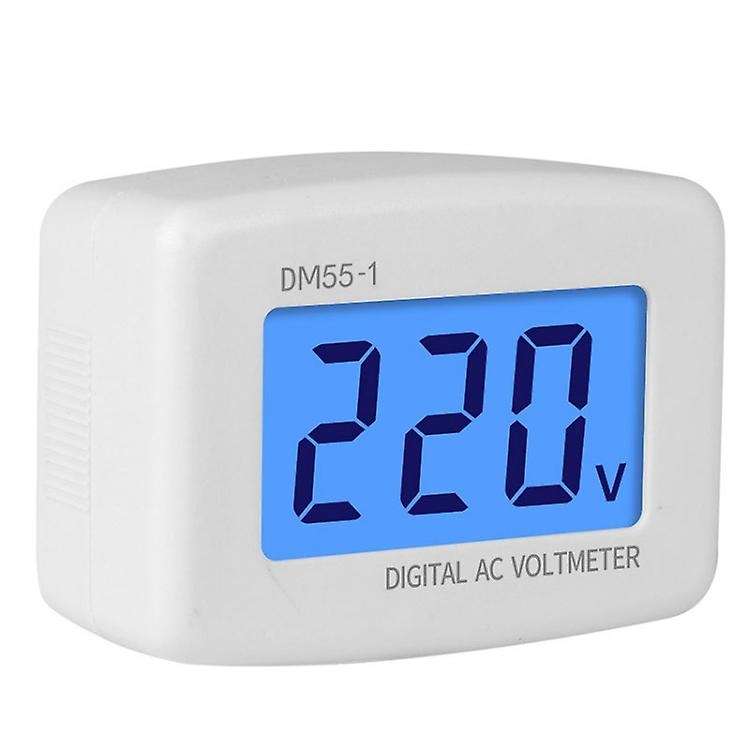 DM55-1 AC 110V- 220V LCD Digital Voltmeter Voltage Tester Detector Meter EU Plug