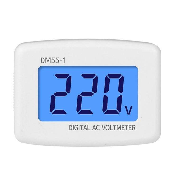 DM55-1 AC 110V- 220V LCD Digital Voltmeter Voltage Tester Detector Meter EU Plug