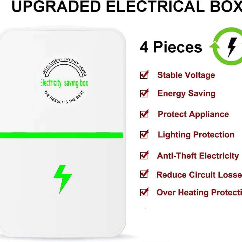 2pcs Home Energy Saver Electric Meter Saver(EU Plug)