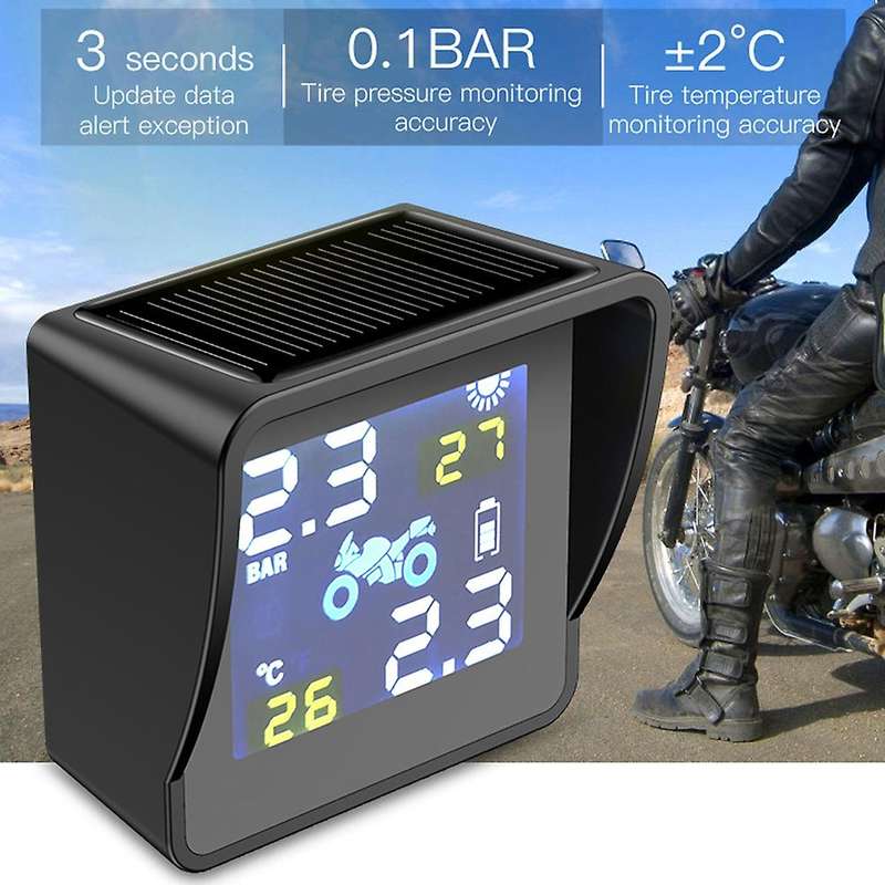 Motorcycle Built-in High Precision Solar Charging Tire Pressure Monitoring System TPMS