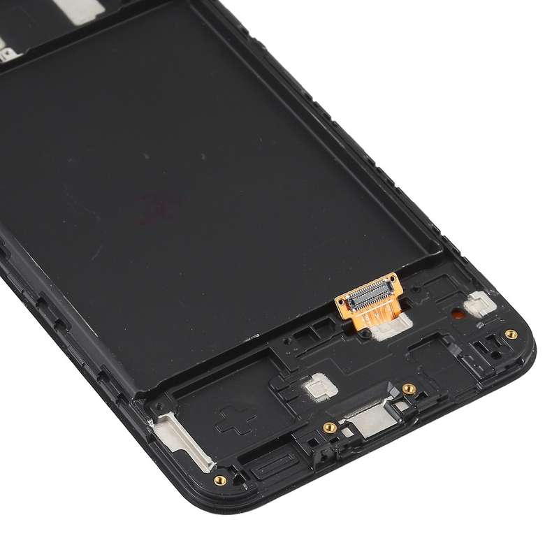 OLED LCD Screen for Samsung Galaxy A20 SM-A205 Digitizer Full Assembly with Frame (Black)