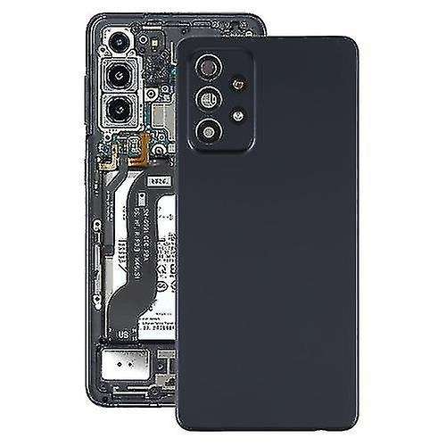 for Samsung Galaxy A52 5G/4G Battery Back Cover with Camera Lens Cover (Black)