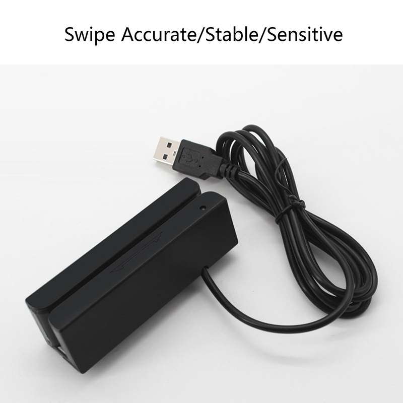 Universal Magnetic Card Reader MSR100 Stripe USB 3 Tracks Strip for Swipe Bar Code Reader From US...