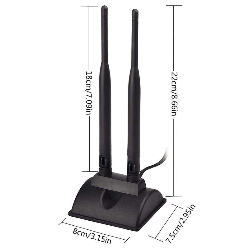 2.4GHz 5GHz 6DBI Magnetic Suction WiFi Antenna PCI-E WiFi Network Card