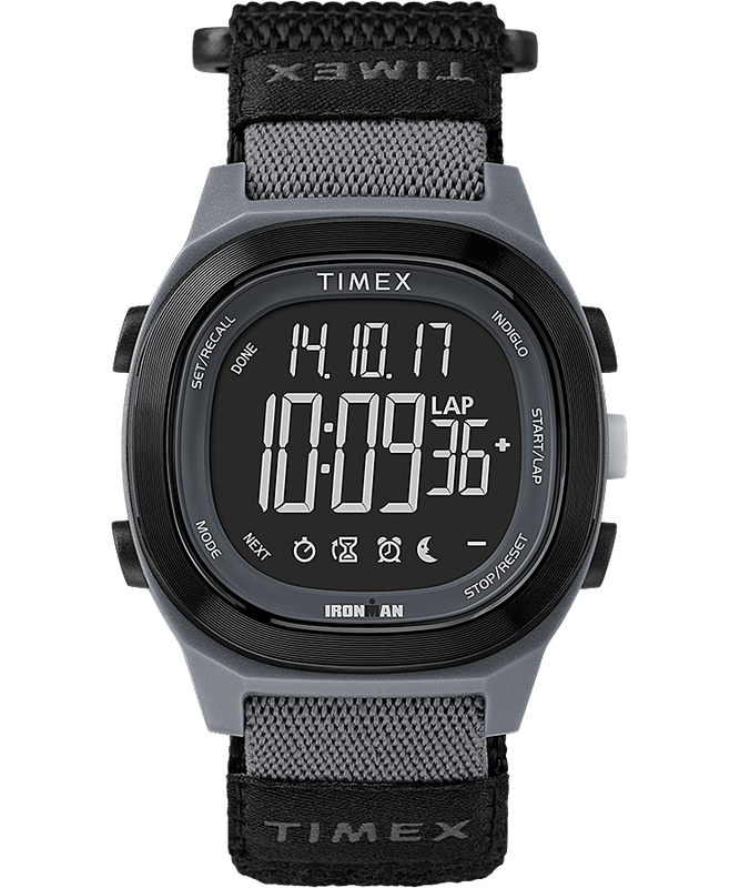 Timex Men`s TW2U30100 Ironman Transit Full-Size Black/Gray/Negative Fast Wrap Watch