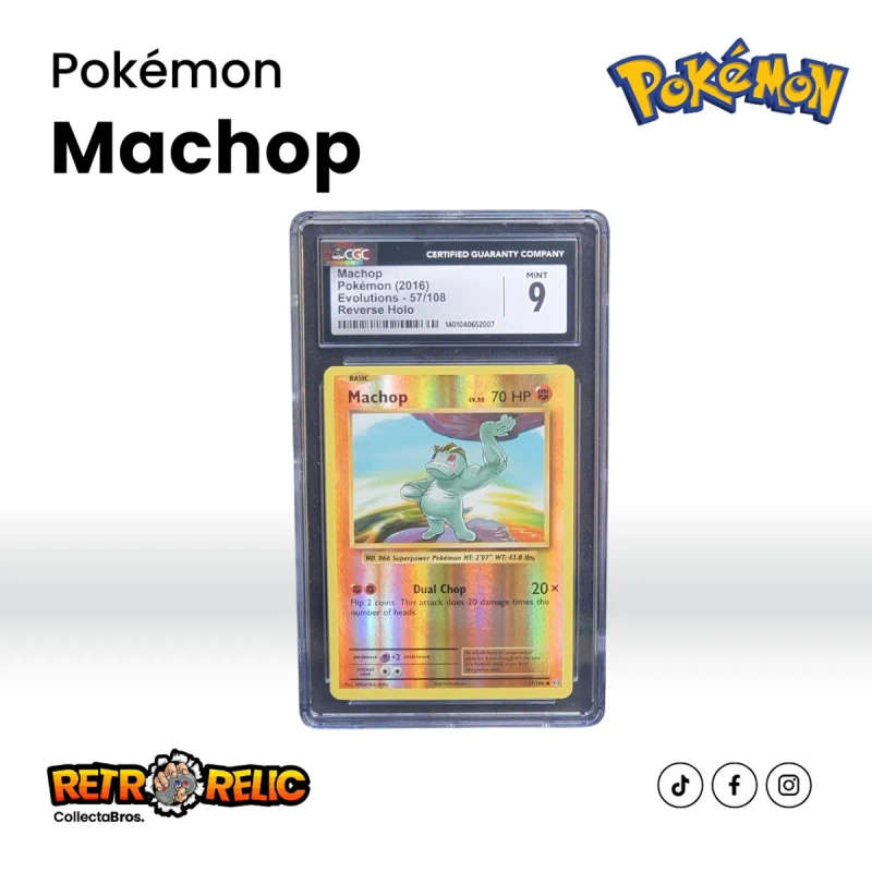 Pokemon - Reverse Holo Machop Pokémon Graded Card!