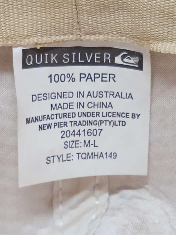 GENUINE QUICKSILVER FEDORA