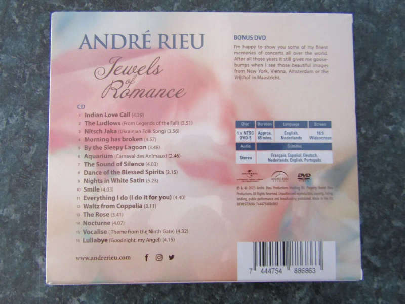 André Rieu And His Johann Strauss Orchestra  Jewels Of Romance (CD/DVD)