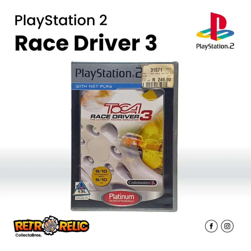 PlayStation Two  ToCA Race Driver 3 Platinum PS2 Videogame - Pre-Owned