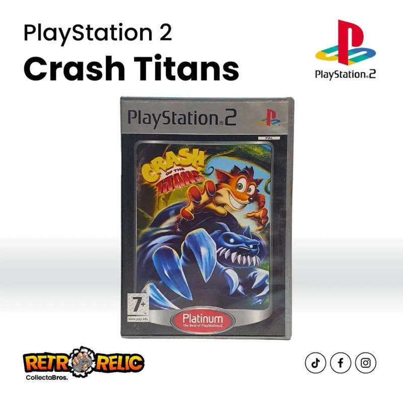 PlayStation Two  Crash of the Titans Platinum (PS2) videogame - Pre-Owned
