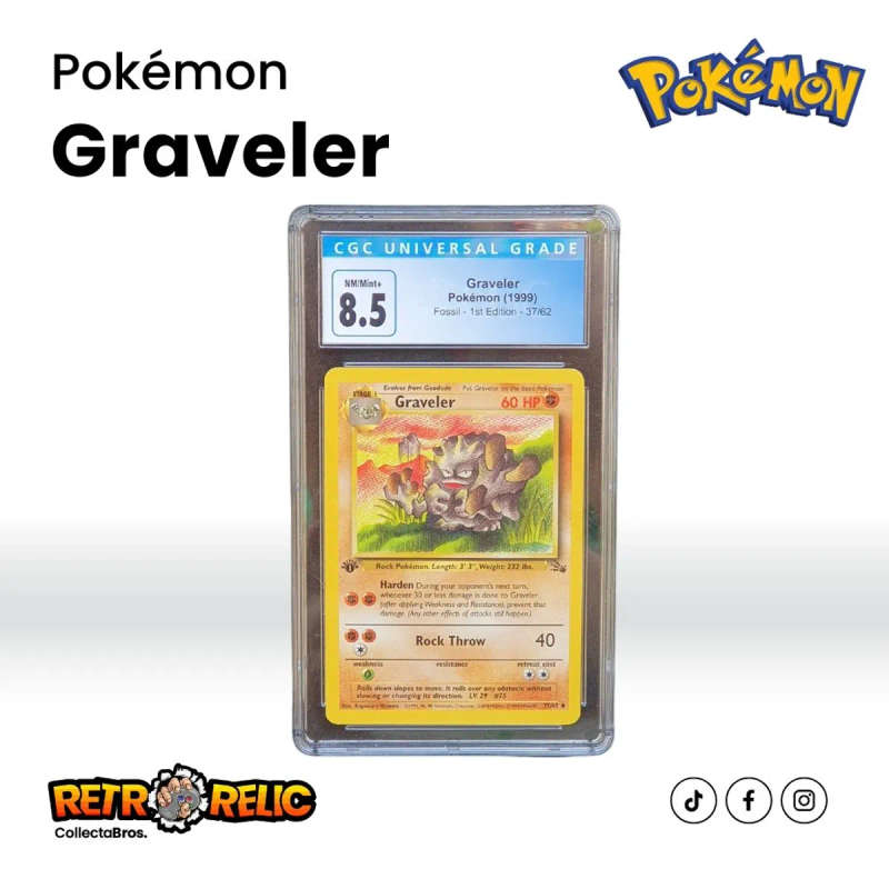 1999 1st Edition Graveler Pokémon Graded Card!