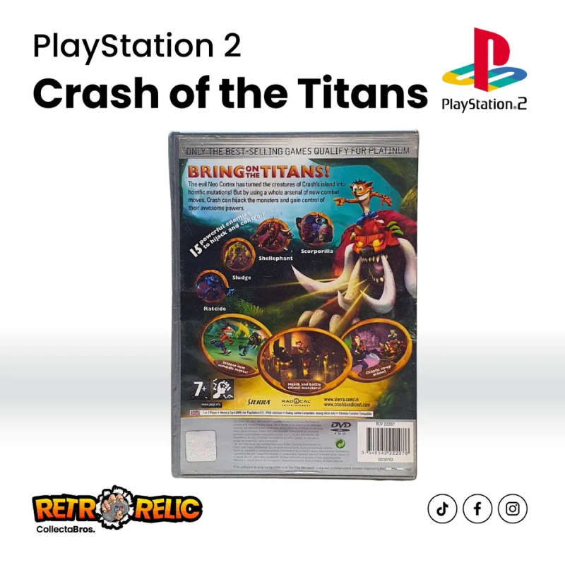 PlayStation Two  Crash of the Titans Platinum (PS2) videogame - Pre-Owned