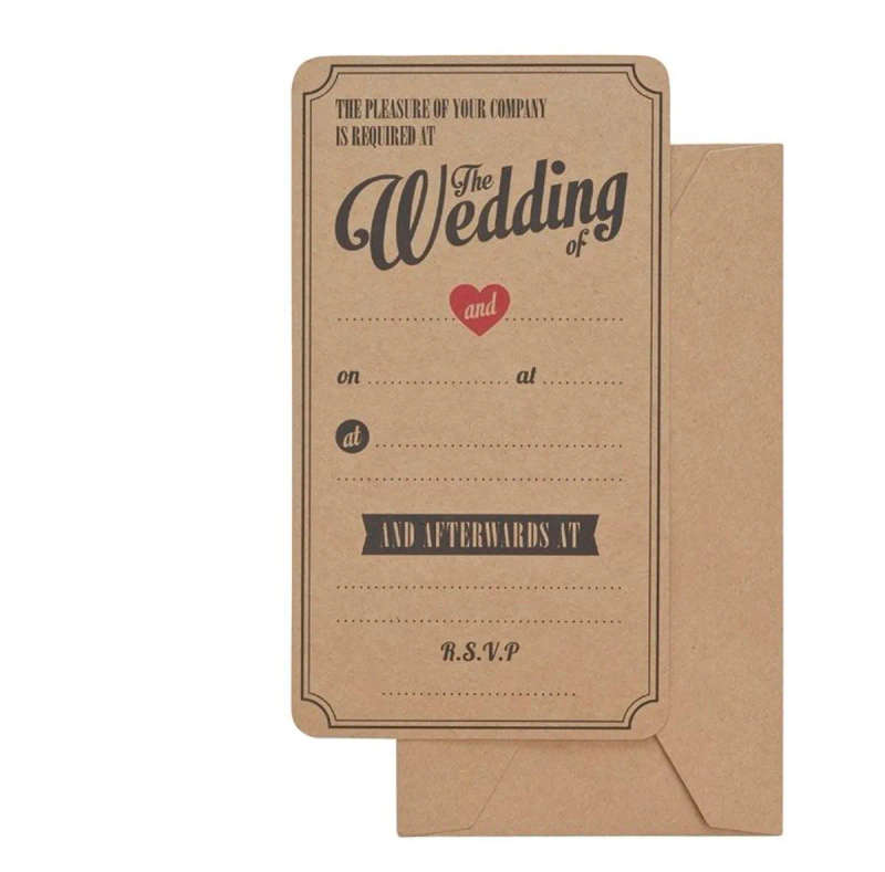 Invitation Cards Vintage 10 in a pack