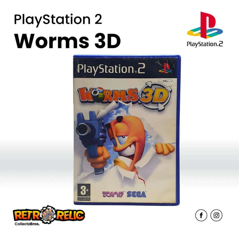 PlayStation Two  Worms 3D PS2 Videogame - Pre-Owned