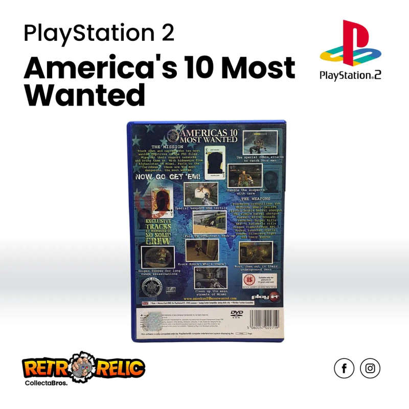 Americas 10 Most Wanted PlayStation Two (PS2) videogame - Pre-Owned