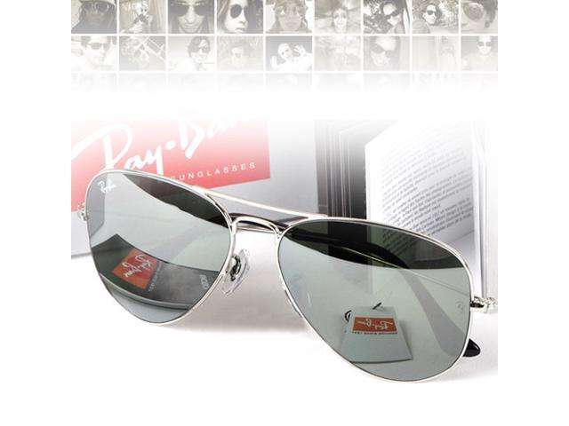 RayBan Silver Frame - Silver Flash lenses RB3025 - booklet, case, cloth brand new