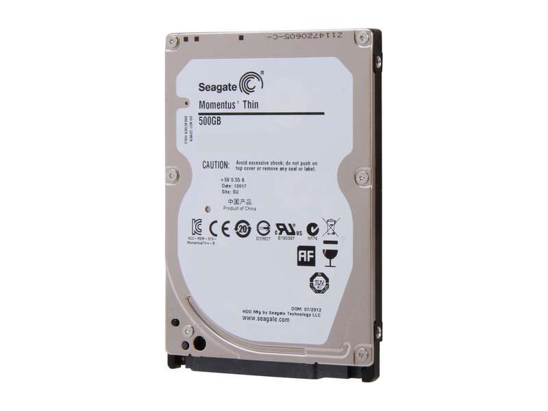 Seagate Laptop Thin  500GB 5400 RPM 16MB Cache SATA 6.0Gb/s 2.5" Internal Notebook Hard Drive