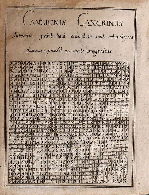ANTIQUE DOCUMENT, CANCRINIS CANCRINUS, Hebrew Kabbala (1684)