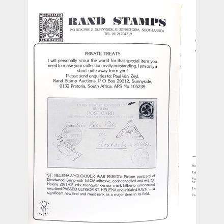 The Censor Markings Used In South African Military Mail (1935 - 1986)