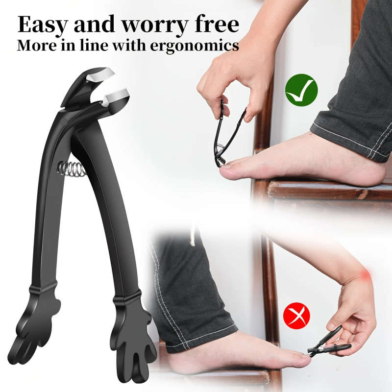 6pcs Heavy Duty Toenail Clippers for Seniors Thick Toenails Slanted Curved Blade Toe Nail Clippers f