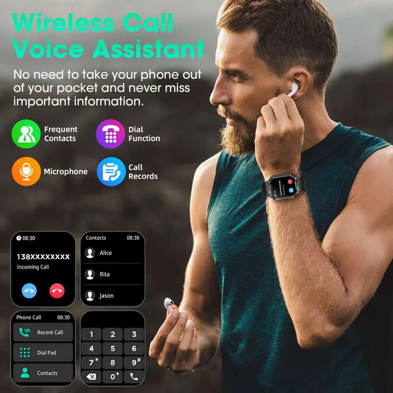2.1-Inch Ultra-Clear Large-Screen Smart Watch 650Mah Battery Life Magnetic Charging Hundreds