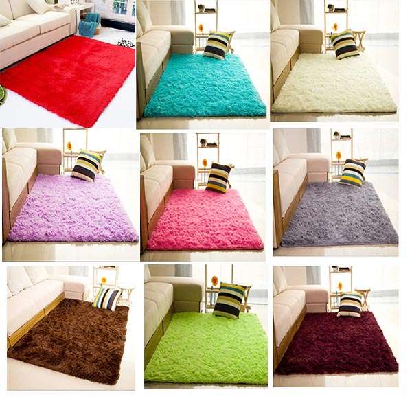80x120cm Velvet Carpet Non-slip Bedroom Yoga Floor Mat Rug