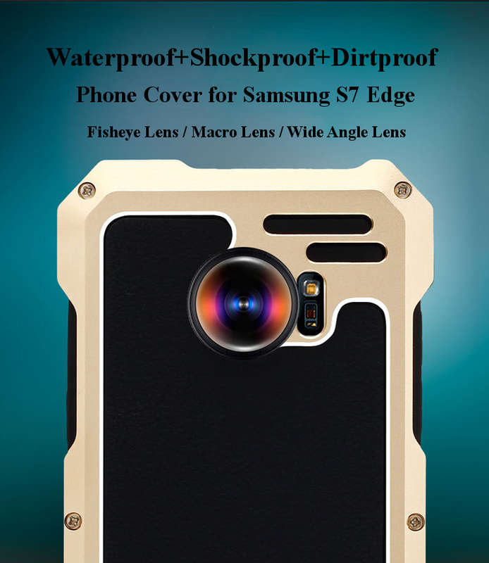 Shockproof Dirt-proof Waterproof Case Cover With Three Camera Lens for Samsung Galaxy S7 Edge G9350