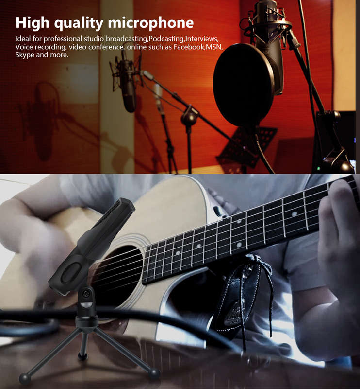 Mantistek® MC1 Omni-Directional Double Condenser Microphone for Recording Youtube Interview Video