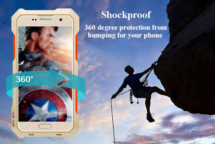 Shockproof Dirt-proof Waterproof Case Cover With Three Camera Lens for Samsung Galaxy S7 Edge G9350