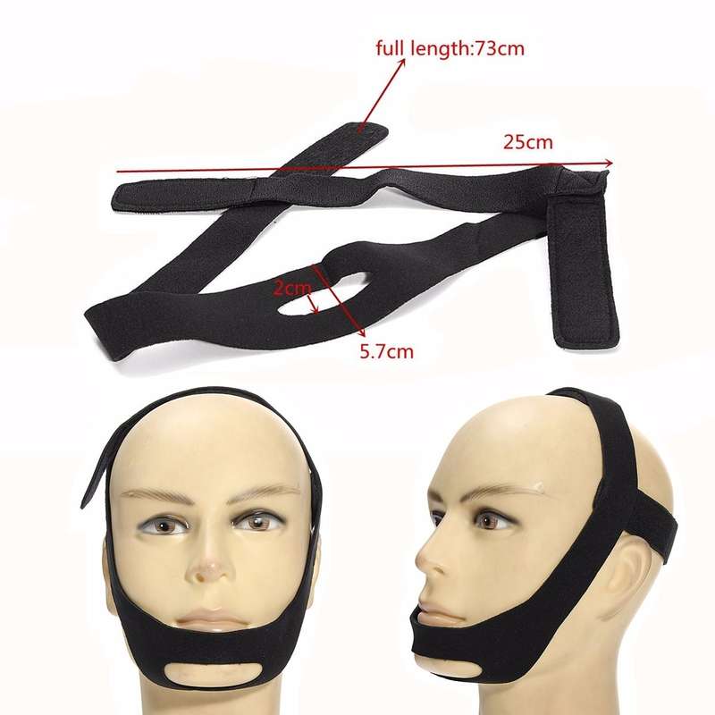 Elastic Stop Snoring Chin Jaw Strap Snore Belt Anti Apnea Solution Sleep TMJ Support