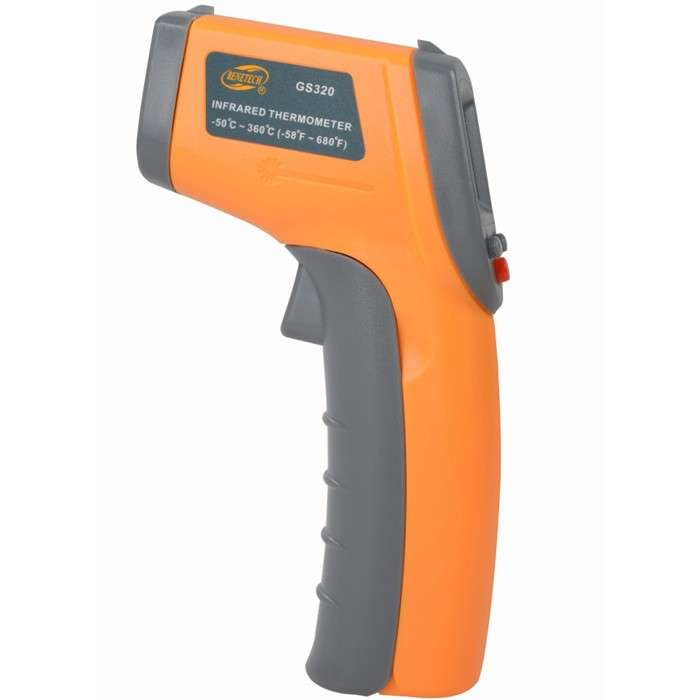 GS320 Laser Digital LCD IR Infrared Thermometer Auto Temperature Meter Gun Non Contact Sensor -50C