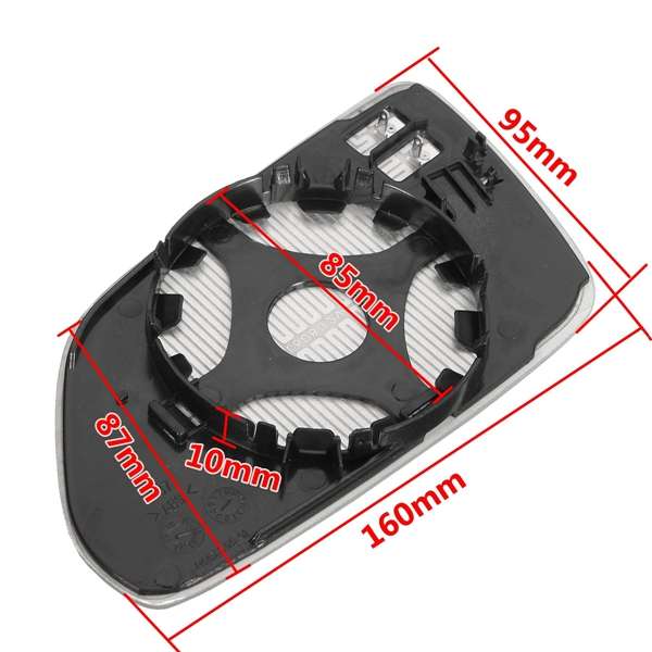 Car Mirror Glass Right Driver Side Wide Angle Wing Heated for VW Polo 2002-2009