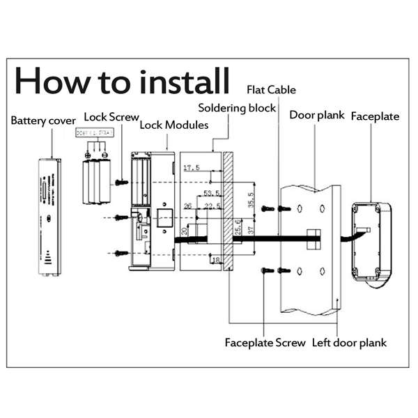 Cabinet Door Digital Code Lock