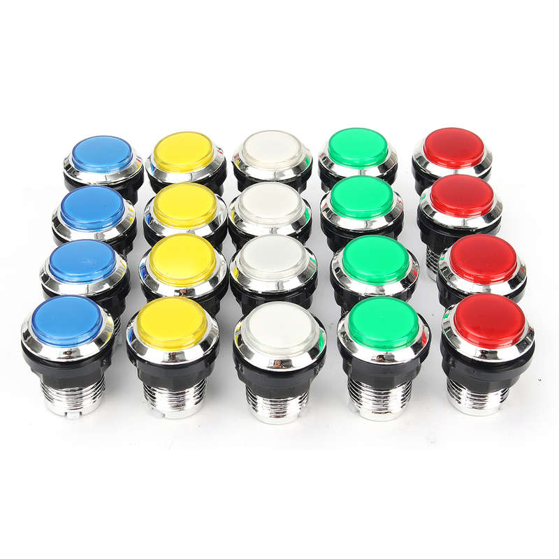 LED Arcade USB Joystick Push Button With Micro Switch USB Encoder DIY Kit