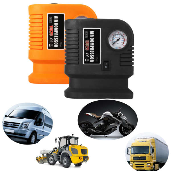 300 PSI 12V Motorcycle Air Compressor Electric Pump Tyre Inflator Gauge