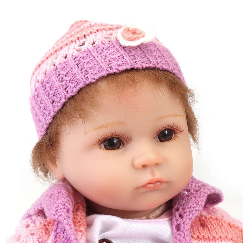 NPK 16 Inch 42cm Reborn Baby Soft Silicone Doll Handmade Lifelike Baby Girl Dolls Play House Toys Bi