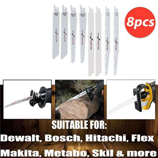 8pcs Reciprocating Saw Blades Wood Metal Cutter Blade