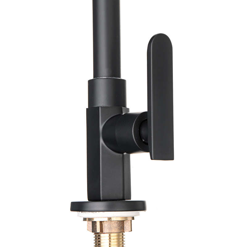 Holmark Black Chrome Modern Kitchen Basin Faucet Solid Brass Spout Swivel Sink Mixer Tap