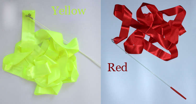 4M Gymnastic Art Streamer Ballet Dance Ribbon with Twirling Rod