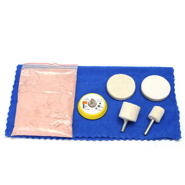 7pcs Glass Scrach Remover 70g Cerium Oxide Polishing Kit and 2 Inch Wheel