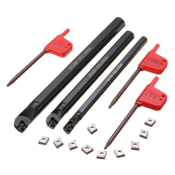 SCLCR 7x125mm 10x125mm 12x150mm Lathe Boring Bar Tunring Tool Holder with 10pcs CCMT0602 Insert