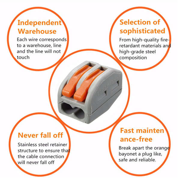 Spring Lever Terminal Block Electric Cable Wire Connector