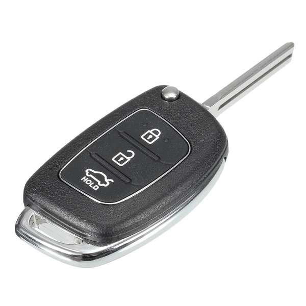 Car Remote Key Case Fob 3 Button Flip Key Shell Left Fold for Hyundai Santa Fe 13-14 PG180A